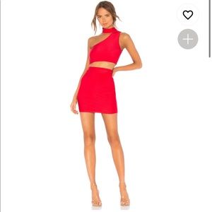 Red revolve two piece set